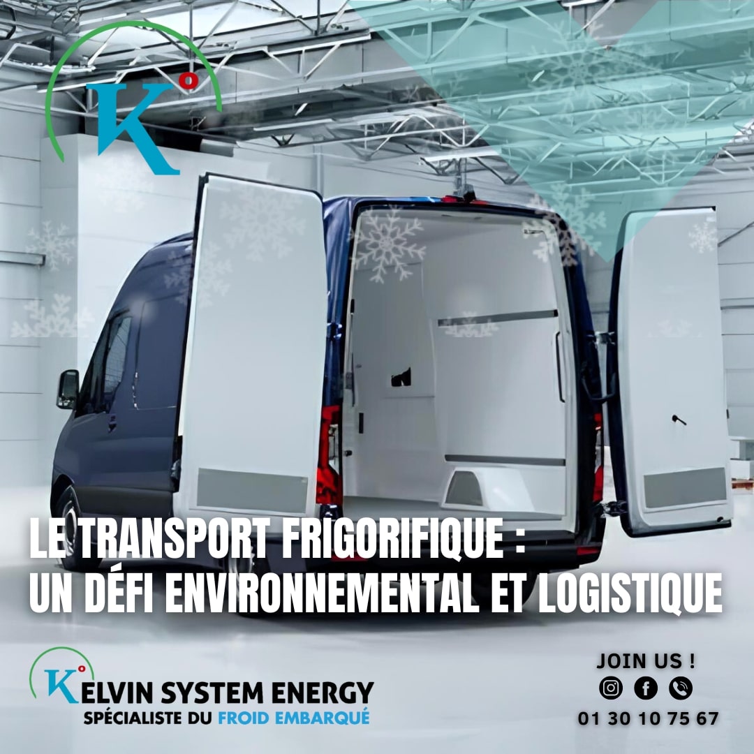 Un camion frigorifique avec ses portes arrière ouvertes, illustration d'un défi environnemental et logistique